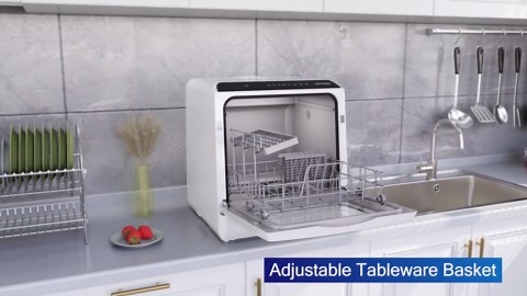 Amazon.com: AIRMSEN Portable Countertop Dishwashers, 5 Washing Programs Mini Dishwashers with 5 L Built-in Water Tank and Double-layered Glass Door, No Hookup Needed for Home, Apartments & RVs : Appliances