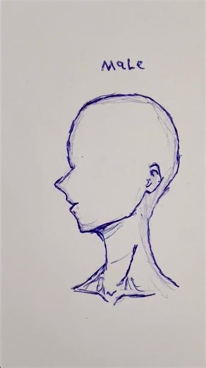 Side head drawing tutorial #tutorial #art #howtodraw #shorts