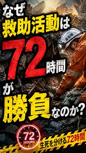 【なぜ救助活動は"72時間"が勝負なのか？】