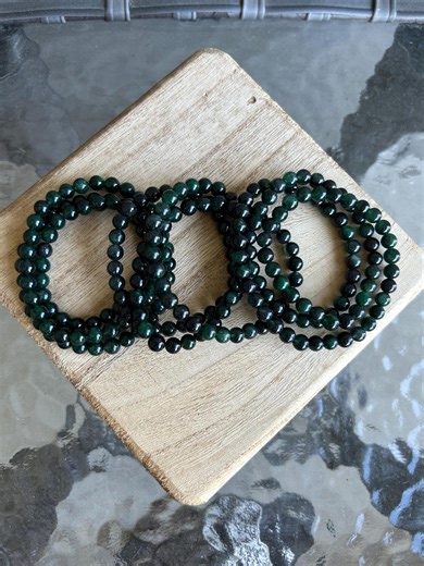 Green Strawberry Quartz Crystal Triple Beaded Bracelet, Gemstone Jewelry - Etsy