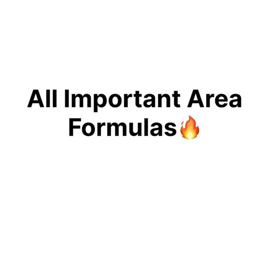 All Important Area Formulas 🔥
