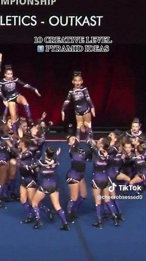 10 CREATIVE LEVEL 1 PYRAMID IDEAS!! COMMENT YOUR FAV! #allstarcheer #level1cheer #cheerpyramid #cheerleading #thesummit #powerhousegodspeed #cheerchoreography