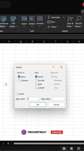 Serial Number in Excel Shortcuts #exceltips #exceltutorial