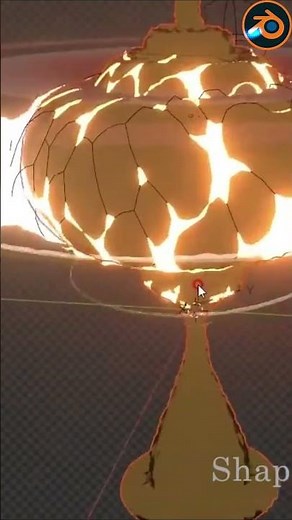 👀Check out this Anime-Style 3D Explosion in Blender by Hiroshi Kanazawa🤯 🔥 #viral #blender #vfx