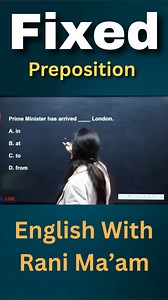 Fixed Preposition | English With Rani Ma'am #fixedpreposition #englishlearning | English With RANI MAM
