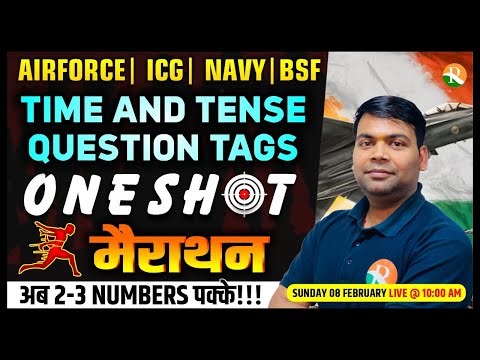 Time & Tense, Question Tags One SHot Marathon / Airforce, Navy, ICG | Airforce English Classes