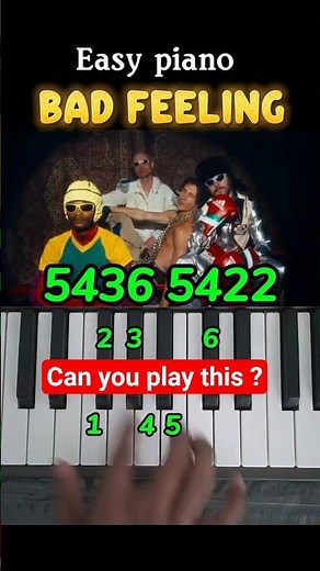Bad Feeling Easy Piano Tutorial prt 2 #shorts #pianotutorial
