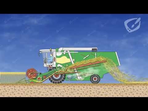 How a combine harvester works
