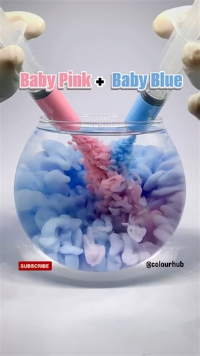 What does baby pink and Baby blue make?😱 #colormixing #paintmixing #asmr