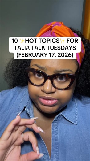 Talia Talk Tuesdays is my weekly news, hot topics and pop culture live chat on Tuesdays at 8PM ET. Subscribe (free or paid) at taliacadet dot substack dot com to tune in. 📝 2/17/26 Agenda 📝 1️⃣ Rev. Jesse Jackson passing 2️⃣ Phoenix & Blaec 3️⃣ TV round-up: RHOP, Love Is Blind Ohio, RuPaul’s Drag Race, America’s Next Top Model Netflix documentary 4️⃣ Sports round-up: Super Bowl LX, NBA All-Star Weekend, Winter Olympics 5️⃣ Latto, Winnie Parker pregnant 6️⃣ Cannonhandz meme 7️⃣ SisterSong Trust