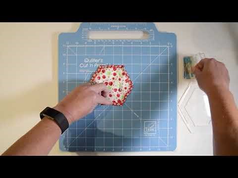 Machine stitched Quilt As You Go Hexagon