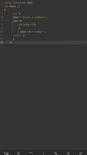 Write a program that input even number 1 to 30?using While loop