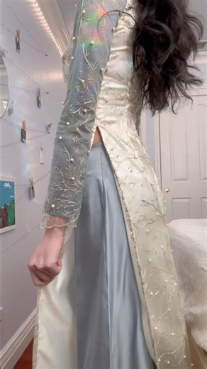 making a traditional Vietnamese dress! #sewing #fashiondesigner #aodai #sewingpatterns