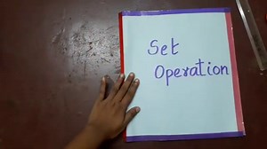 non working model on set operations/teaching aids for maths/set language