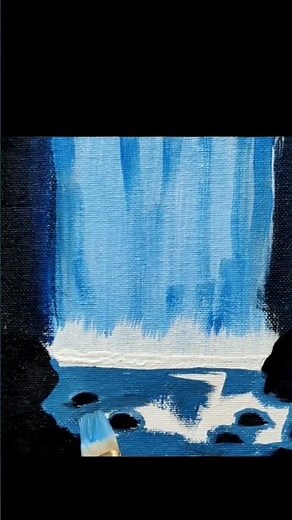 Easy Waterfall Painting|| Tutorial for beginner || Water fall painting step by step for beginner