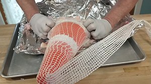 Watch Using Rural 365 meat netting, size 20, to cook a 6 lb chicken on Amazon Live