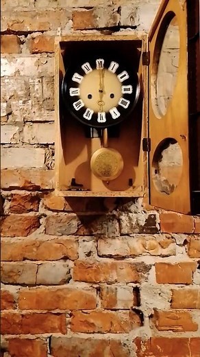 Vintage Pendulum Clock Yantar Jantar Chime! Bell Sound!