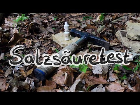 Salzsäuretest auf Kalkstein