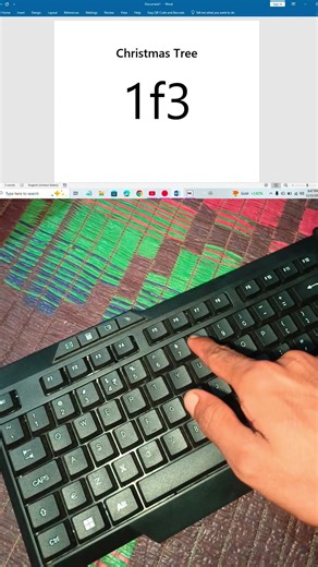 Draw a Christmas 🎄 Tree 🥳 in MS Word Using Just a Keyboard Shortcut #map #asmr