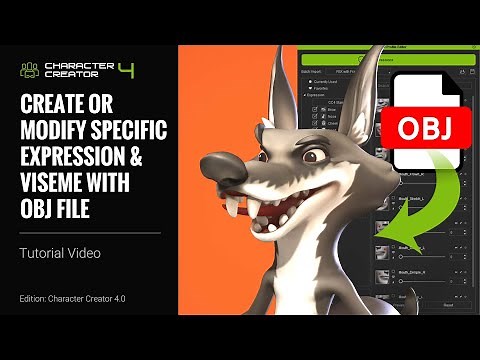 Character Creator 4 Tutorial - Create or Modify Specific Expression or Viseme with OBJ File