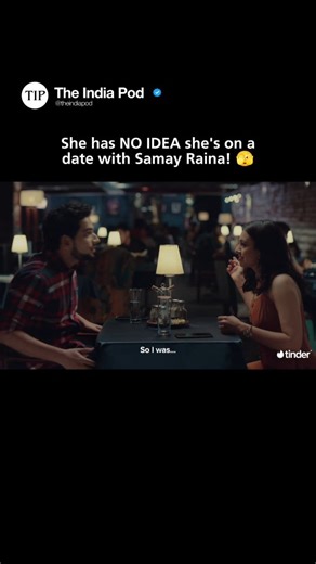 The India Pod on Instagram: "Follow (us) @theindiapod for more! The 2020 Tinder India ad featuring comedian Samay Raina focused on relatable, self-aware storytelling, highlighting the idea of discovering a person's life story beyond just their profile. The ad shows a casual, humorous conversation where the match does not immediately recognize Samay as a professional comedian. : ( Tinder App, Samay Raina, Marketing Idea, Branding, Training, Advertisement, Advertise, Storytelling, Visualhumour, Ad