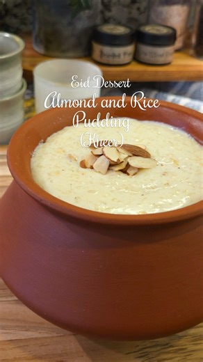 Almond and Rice Pudding (Kheer). #ricepudding #kheer #dessertrecipe #eidrecipe #easyrecipes