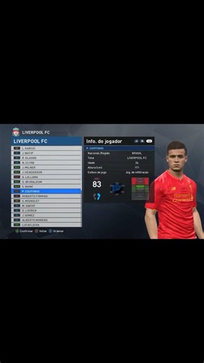 LIVERPOOL TEAM SQUAD IN PES 2017 #shorts #konami #games #pes
