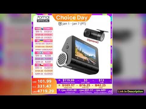 70mai 4K Dash Cam A810S Front Rear Set Suppor 4G Module UP04 Remote Control GPS ADAS Car DVR 70mai