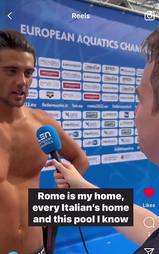 Italian Swimming Champion at Rome Pool - Thomas Ceccon