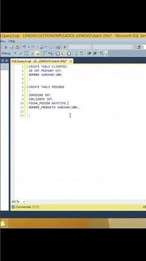 👩🏻‍💻Foreign key 🔑 o llave foránea #sqlserver #sistemas #analisis #datascience #shorts