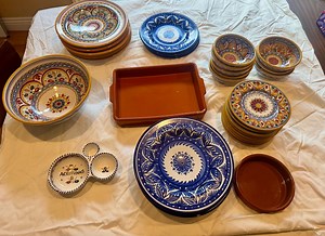 Hand-painted Spanish Dinnerware Set: Tapas Plates, Bowls, Serving Pieces - Etsy