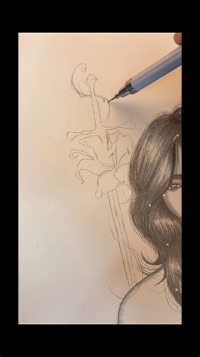 Aesthetic Pinterest sketch🌸#art #pinterest#asthetic #artwork#sketch book#sketch#trend#artmeme#viral