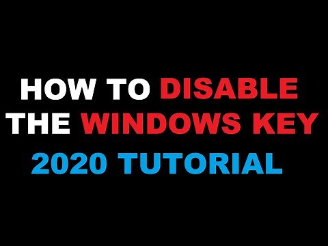 How to disable the windows key via the registry editor 2020