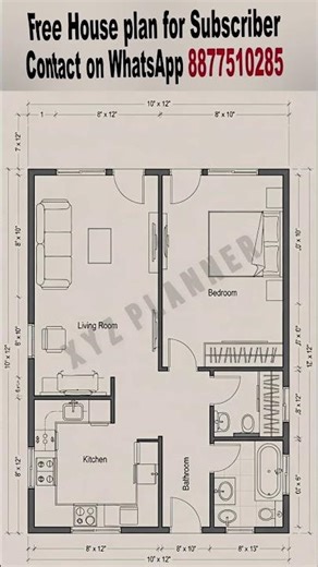 1bhk Bachelors house plan #houseplan #housedesign @xyzplanner
