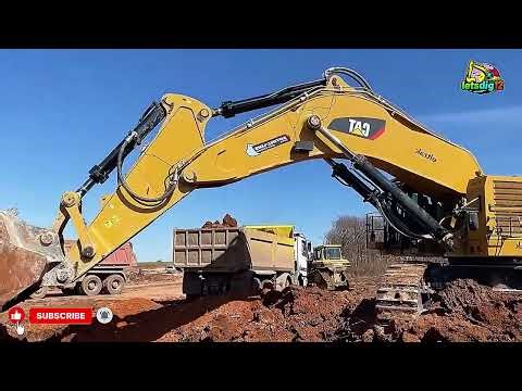 CAT 6015B & CAT 385C Excavators in Action 💪 Two-Pass Truck Loading & Hard Rock Mining Power