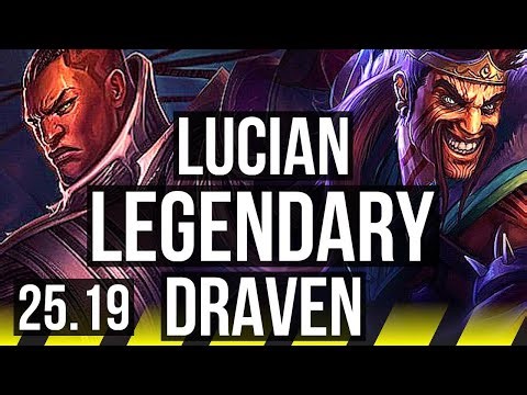 LUCIAN & Braum vs DRAVEN & Nami (ADC) | Rank 6 Lucian, 19/2/5, Legendary | TR Challenger | 25.19