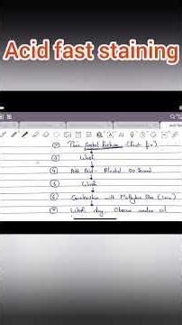 Acid fast staining in 1 minute! easy! notes#dmlt #mbbs #ytshorts #shorts