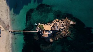 Aerial Shot of Camp De Mar Beach in Mallorca