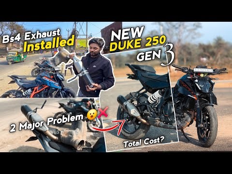 New Duke 250 Gen3 Exhaust Modification | Installing Old Duke 390 Exhaust | Very Loud & Basse Sound🔥