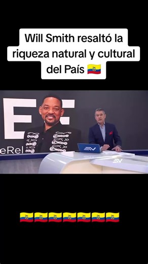 Will Smith resaltó la riqueza natural y cultural del País 🇪🇨 #ecuador #allyouneedisecuador #travel #turismo #ecuatorianosporelmundo🇪🇨🌏💫
