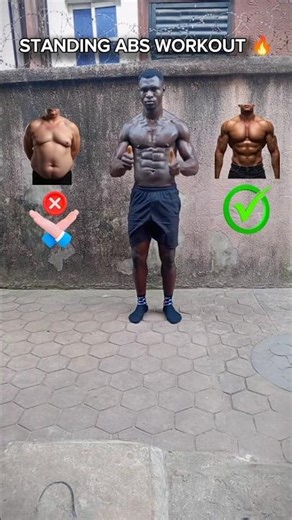 No Floor Abs Workout 🔥 Standing Crunches & Side Bends #shorts