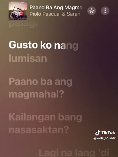 Paano Ba Ang Magmahal Lyrics by Sarah Geronimo