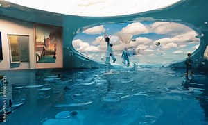 Exploring the world of surrealist art. Video 4K Stock Video