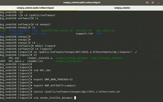 Intel最新MPI测试Xeon Gold 6230R CPU的benchmark linpack性能