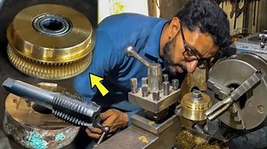 413K views · 4.6K reactions | Amazing Technique Of Making Worm Gear On Lathe Machine Aamazing Process | Mechanical Skills | Facebook