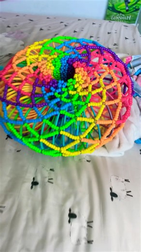 Jumbo Kandi slinky cuff is FINNISHED!! #kandi #hardwork #slinky #big #massive #fypシ