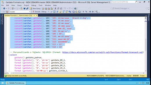 Como formatar datas no sql server - DBA-PRO