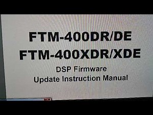 FTM-400XDR Firmware Update