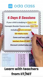 10K reactions · 2.8K shares | Class 1-105 times better →https://peurl.in/BR4v ✅ 7,000,000+ Parents’ and Students’ Choices! ✅ 6 days double your child’s calculation speed ✅ 50+ Maths tricks ✅ 50+ Science concepts | Oda Class | Facebook