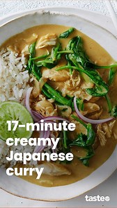 82 reactions | This speedy Japanese curry is creamy, rich and ready in under 20 minutes. We’ve used quick-to-cook chicken tenderloins, toss in some veg and serve it over rice for the ultimate warming comfort dinner. If you’d like this recipe, Google ‘Taste 17-minute creamy Japanese curry’. Recipe by @mummatrad #japanesecurry #quickrecipes #creamycurry #weeknightdinner #japaneserecipe #speedycurry | Taste.com.au | Facebook